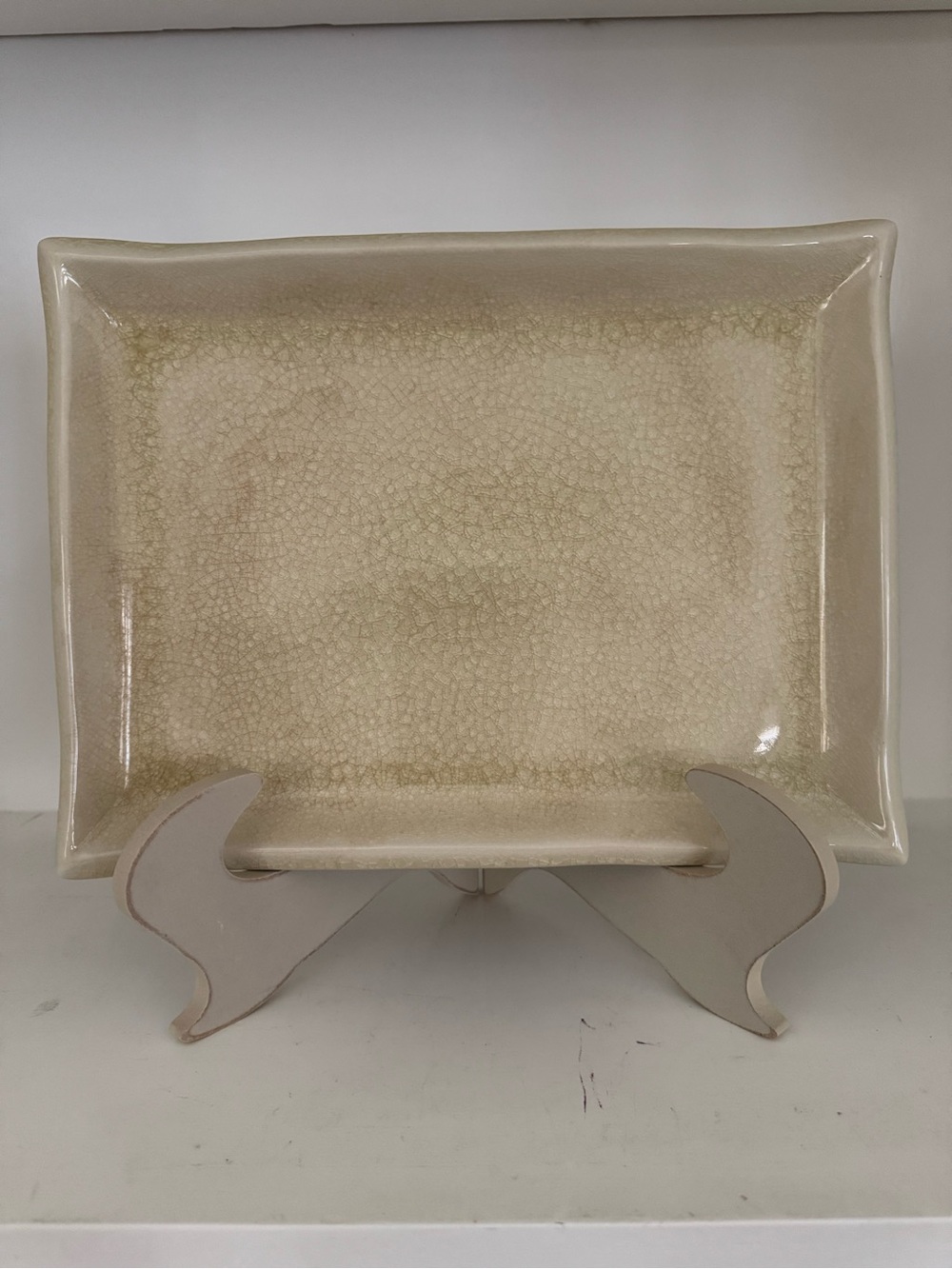 jcpenney Cream Crackle Glaze Rectangular Platter